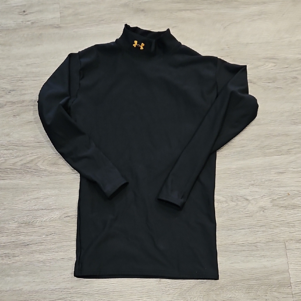 Under Armour Black Turtleneck with Gold Logo